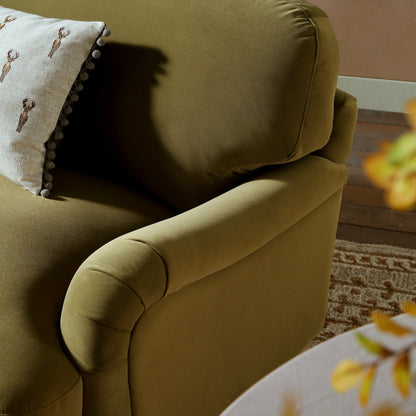 Canapé en velours Daphnis Fudge, causeuse