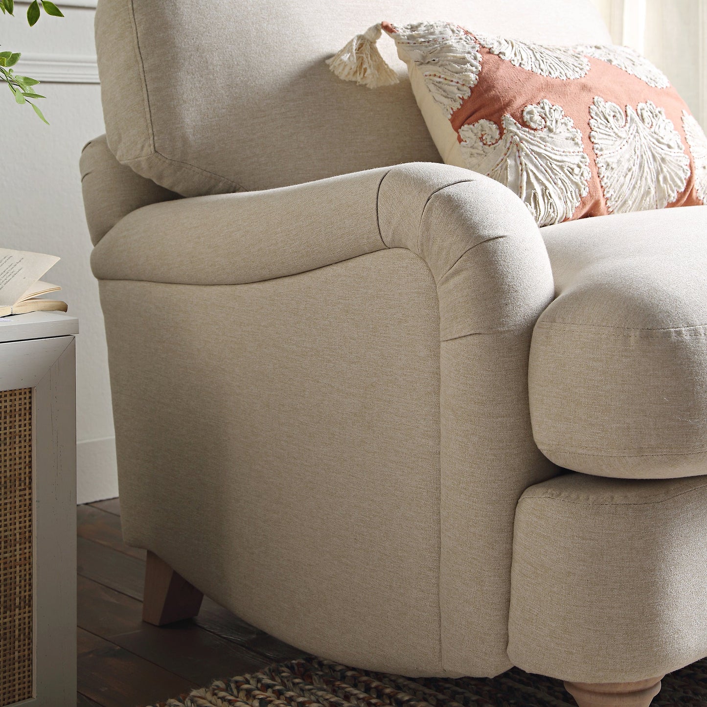 Canapé 1 place en tissu avoine Daphnis