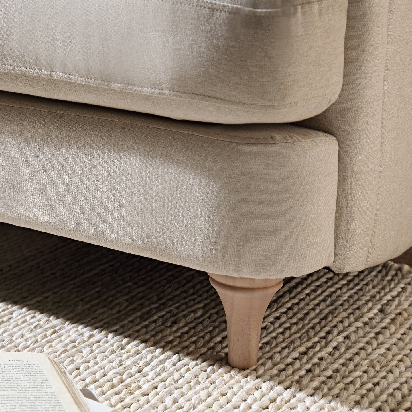 Canapé en tissu Daphnis Oatmeal, causeuse