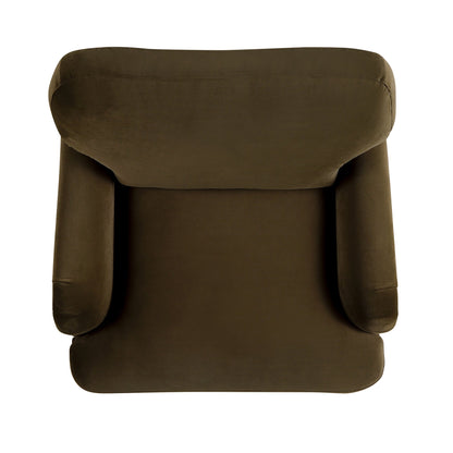 Canapé Daphnis en velours aux algues, 1 place