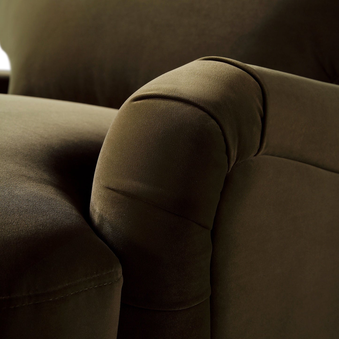 Canapé Daphnis en velours aux algues, 1 place