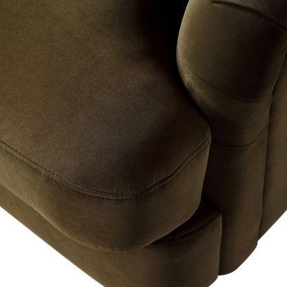 Canapé Daphnis en velours aux algues, 1 place