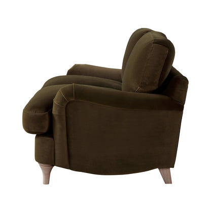 Canapé Daphnis en velours aux algues, 2 places