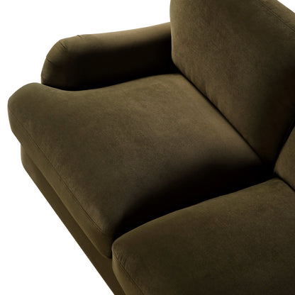 Canapé Daphnis en velours aux algues, 2 places