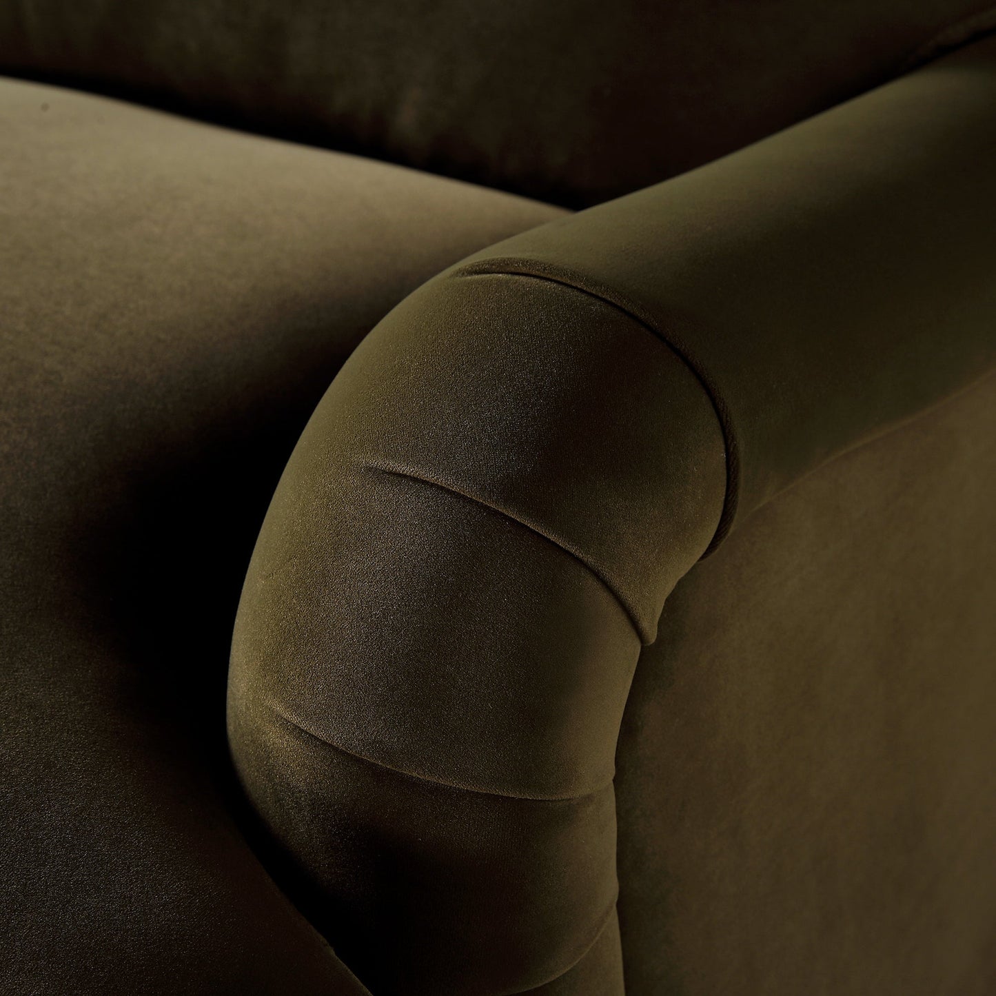 Canapé Daphnis en velours aux algues, 2 places