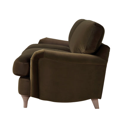 Canapé Daphnis en velours aux algues, 3 places