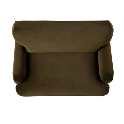 Canapé en velours d'algues Daphnis, causeuse