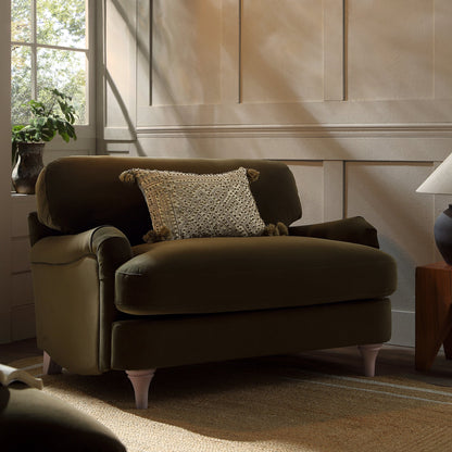 Canapé en velours d'algues Daphnis, causeuse