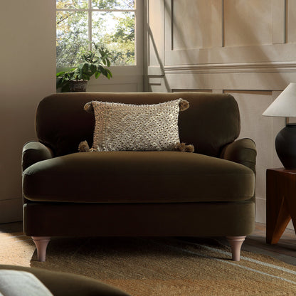 Canapé en velours d'algues Daphnis, causeuse