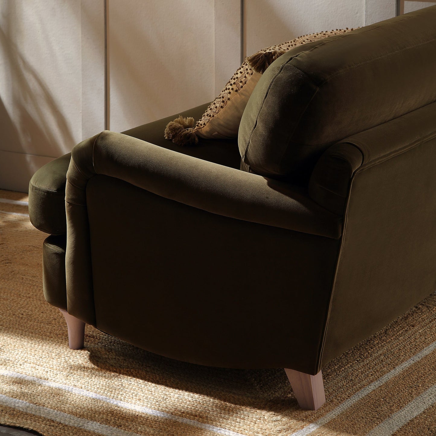 Canapé en velours d'algues Daphnis, causeuse