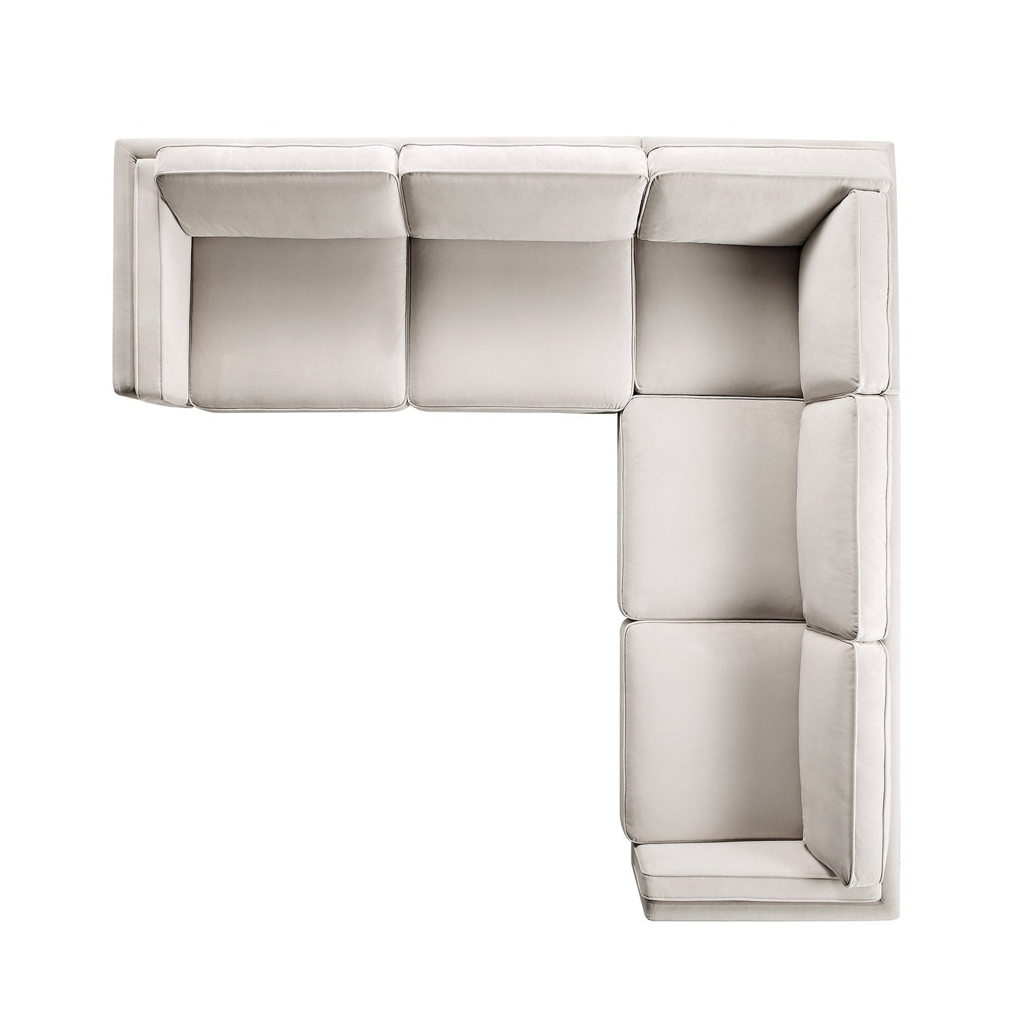 Canapé d'angle Dipley Champagne Velvet Grande