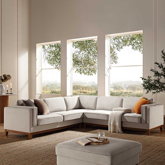 Canapé d'angle Dipley Champagne Velvet Grande