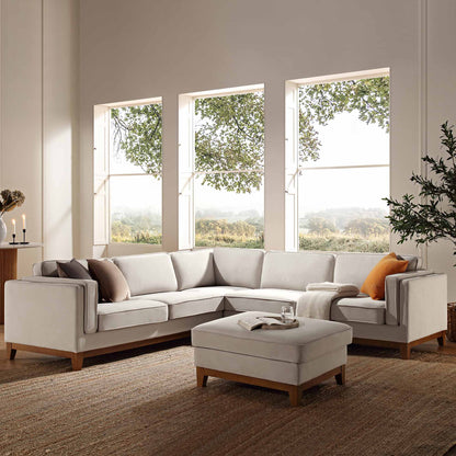 Canapé d'angle Dipley Champagne Velvet Grande