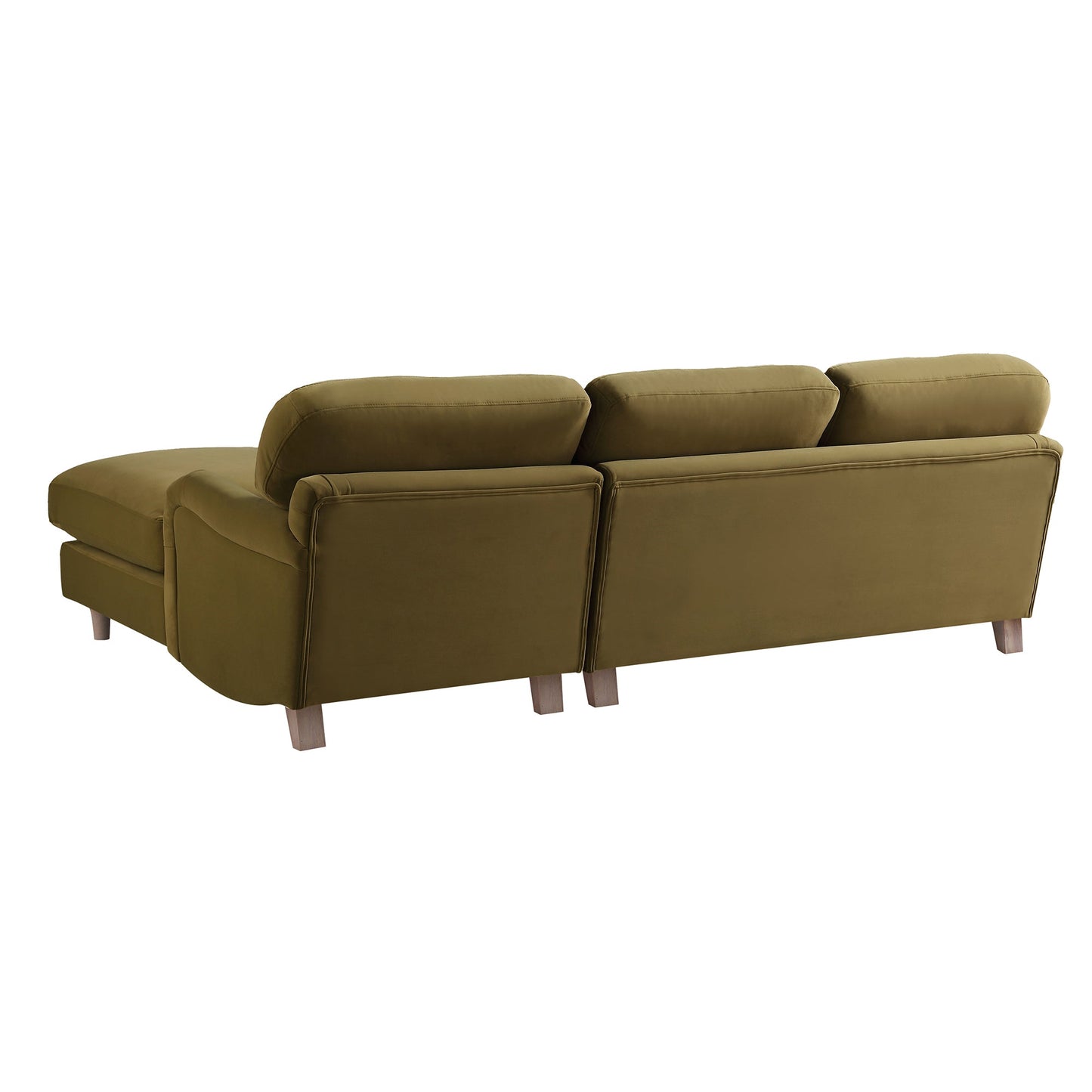 Canapé Daphnis Fudge Velvet, Grande Chaise Longue, orientation droite