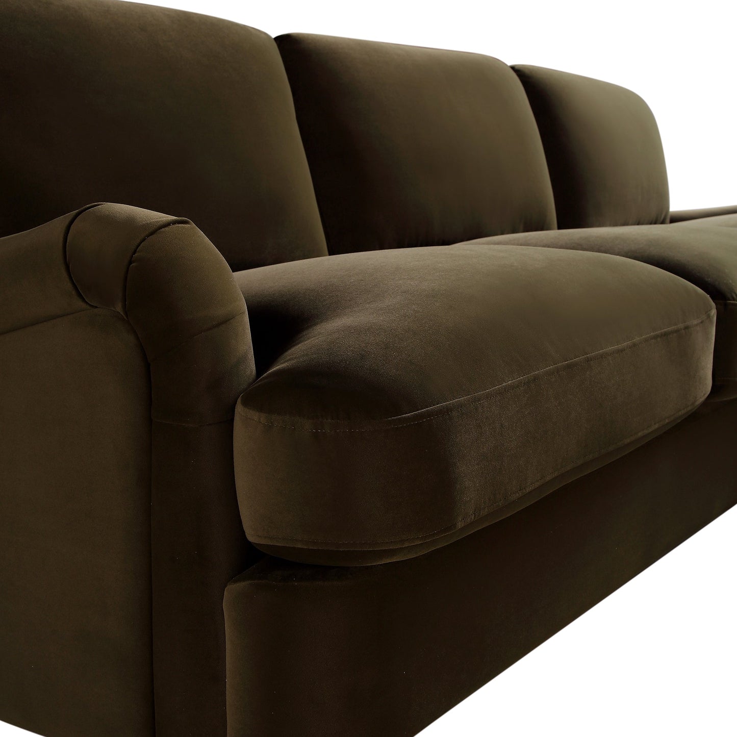 Canapé Daphnis en velours d'algues, Grande Chaise Longue orientée à droite