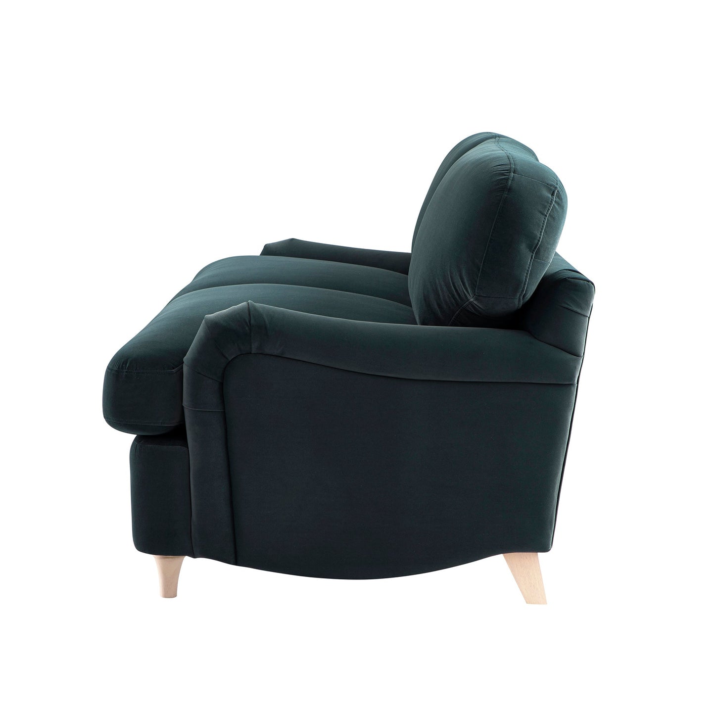 Canapé-lit 3 places Daphnis en velours bleu égéen