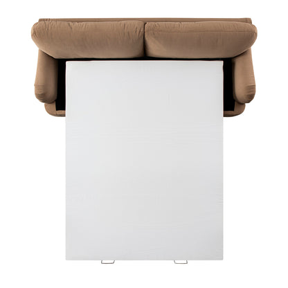 Canapé-lit 3 places Daphnis en velours camel