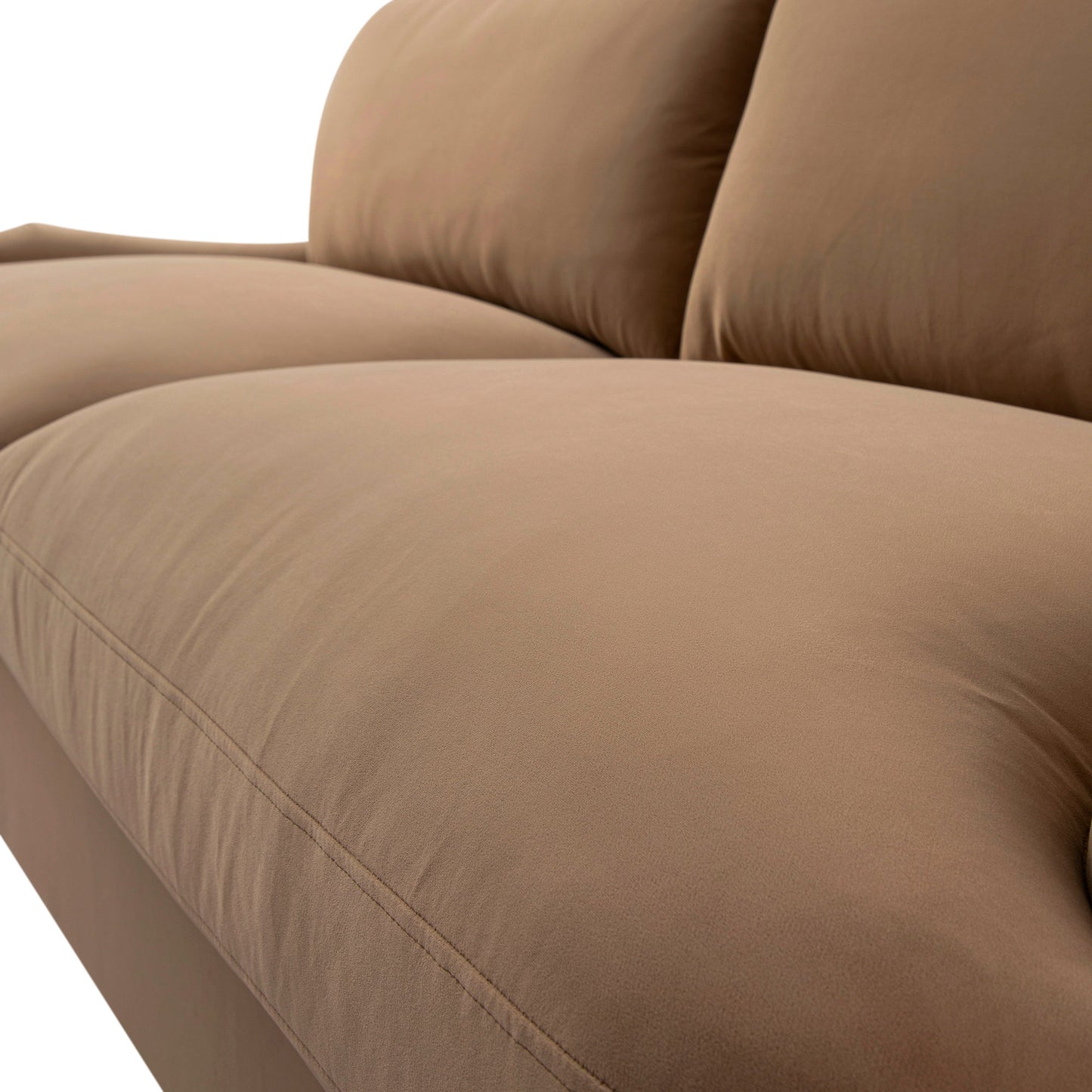 Canapé-lit 3 places Daphnis en velours camel