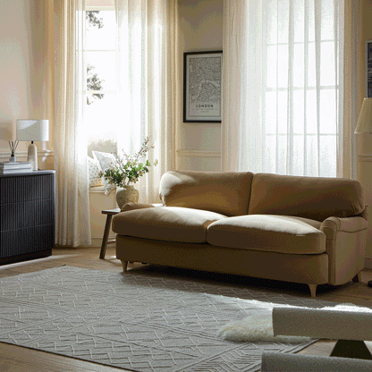 Canapé-lit 3 places Daphnis en velours camel