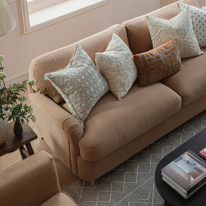 Canapé-lit 3 places Daphnis en velours camel