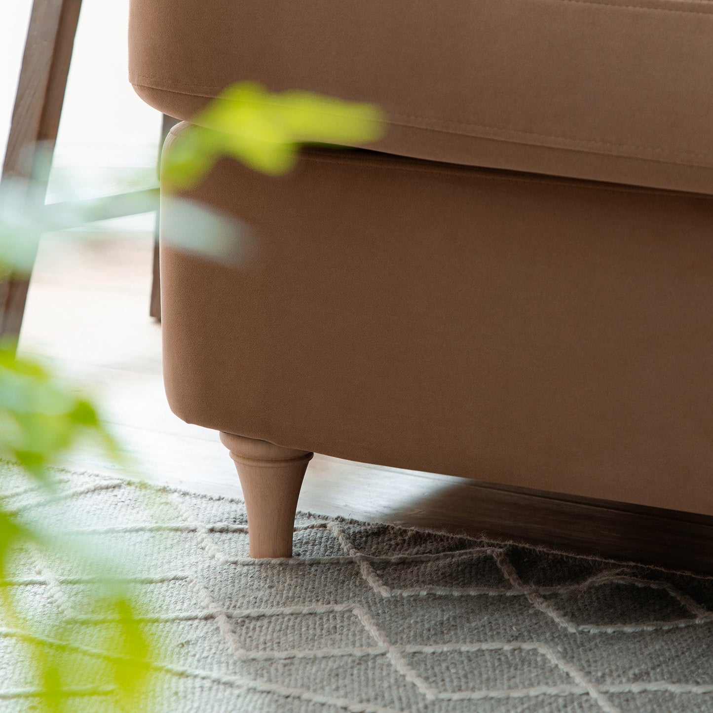 Canapé-lit 3 places Daphnis en velours camel