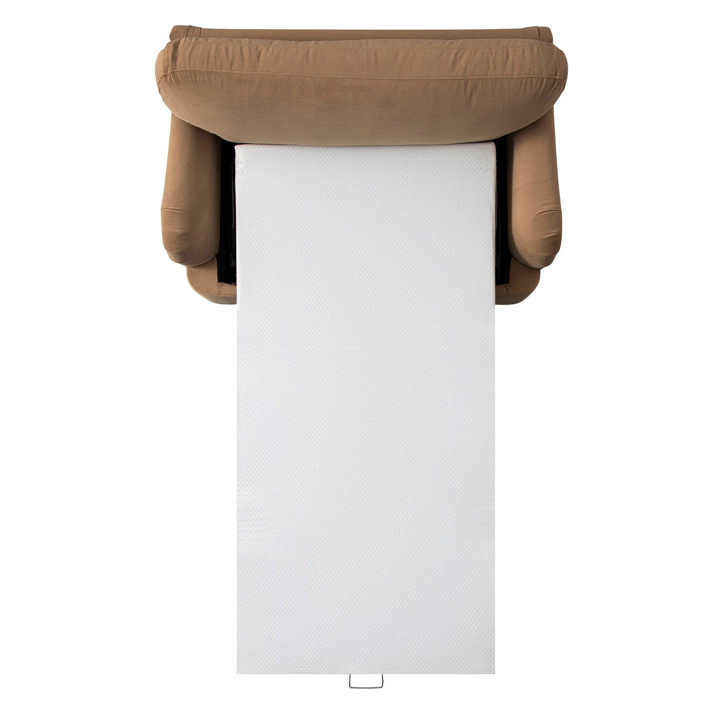 Canapé-lit en velours camel Daphnis, causeuse