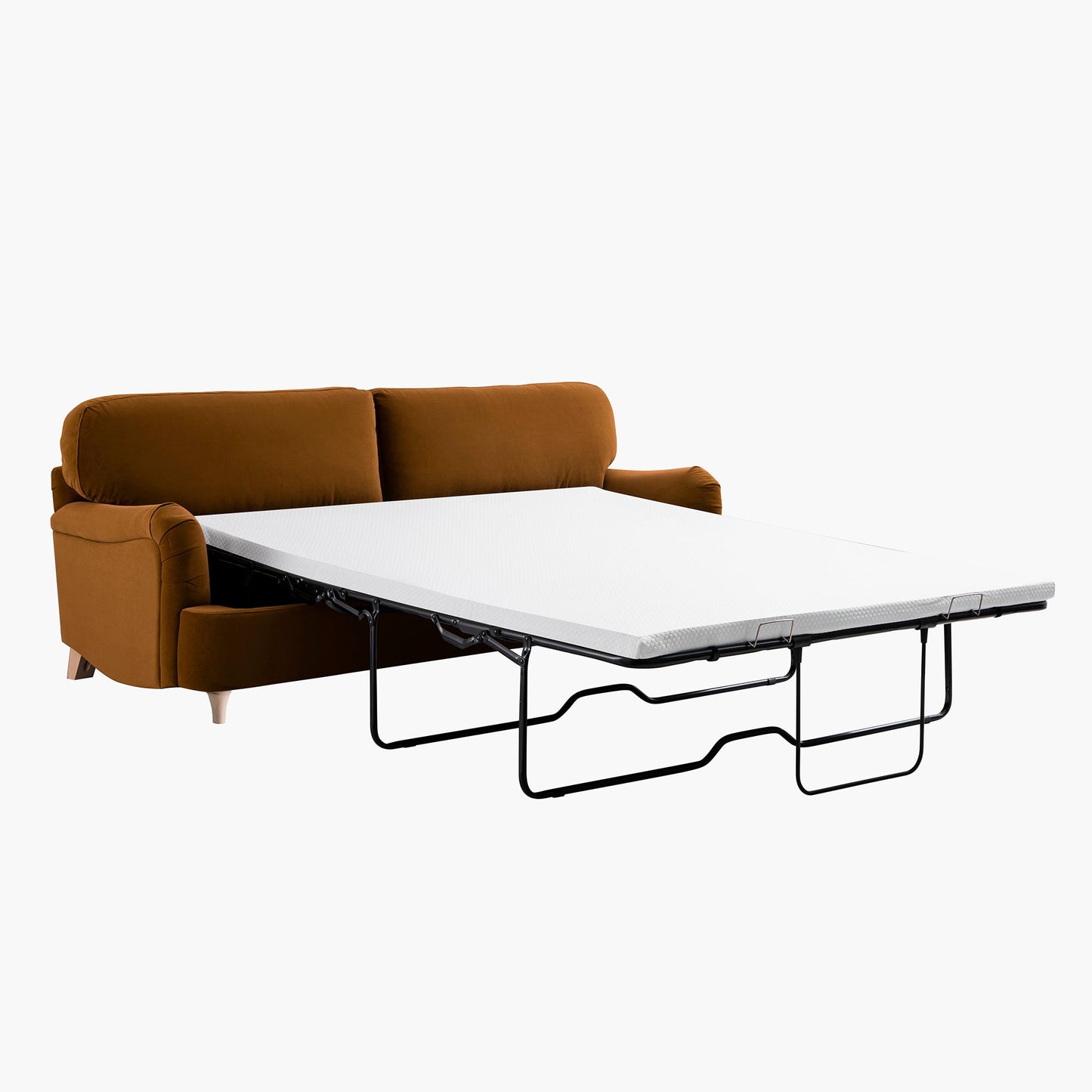 Canapé-lit 3 places en velours cannelle Daphnis