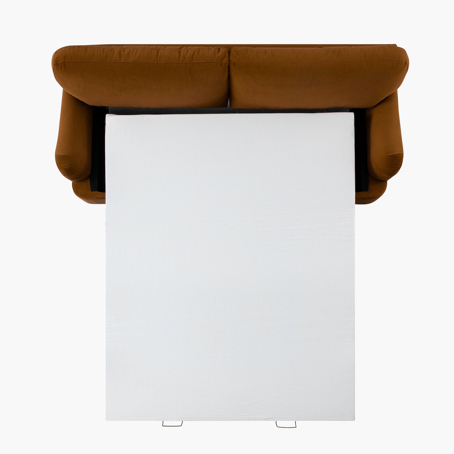 Canapé-lit 3 places en velours cannelle Daphnis