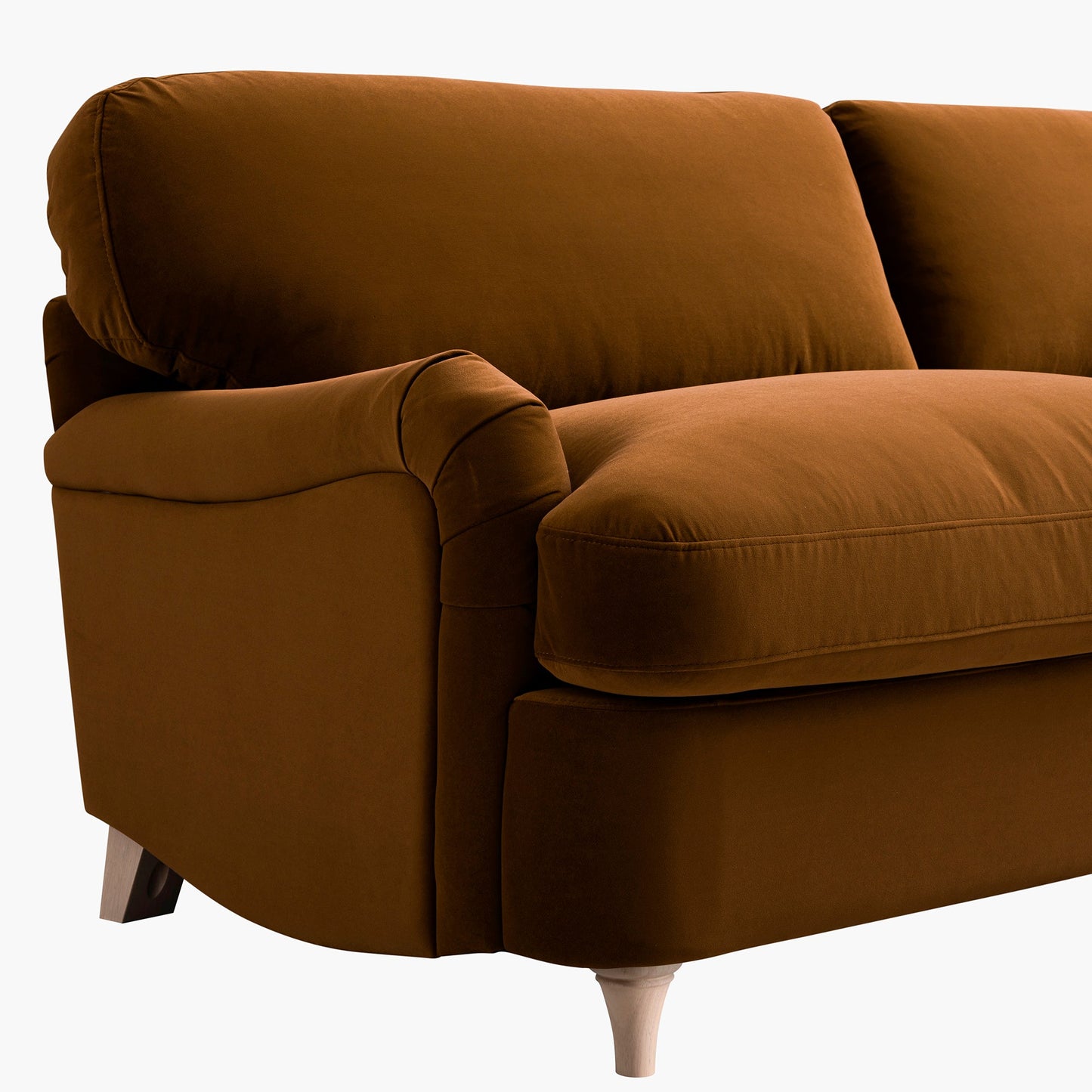 Canapé-lit 3 places en velours cannelle Daphnis