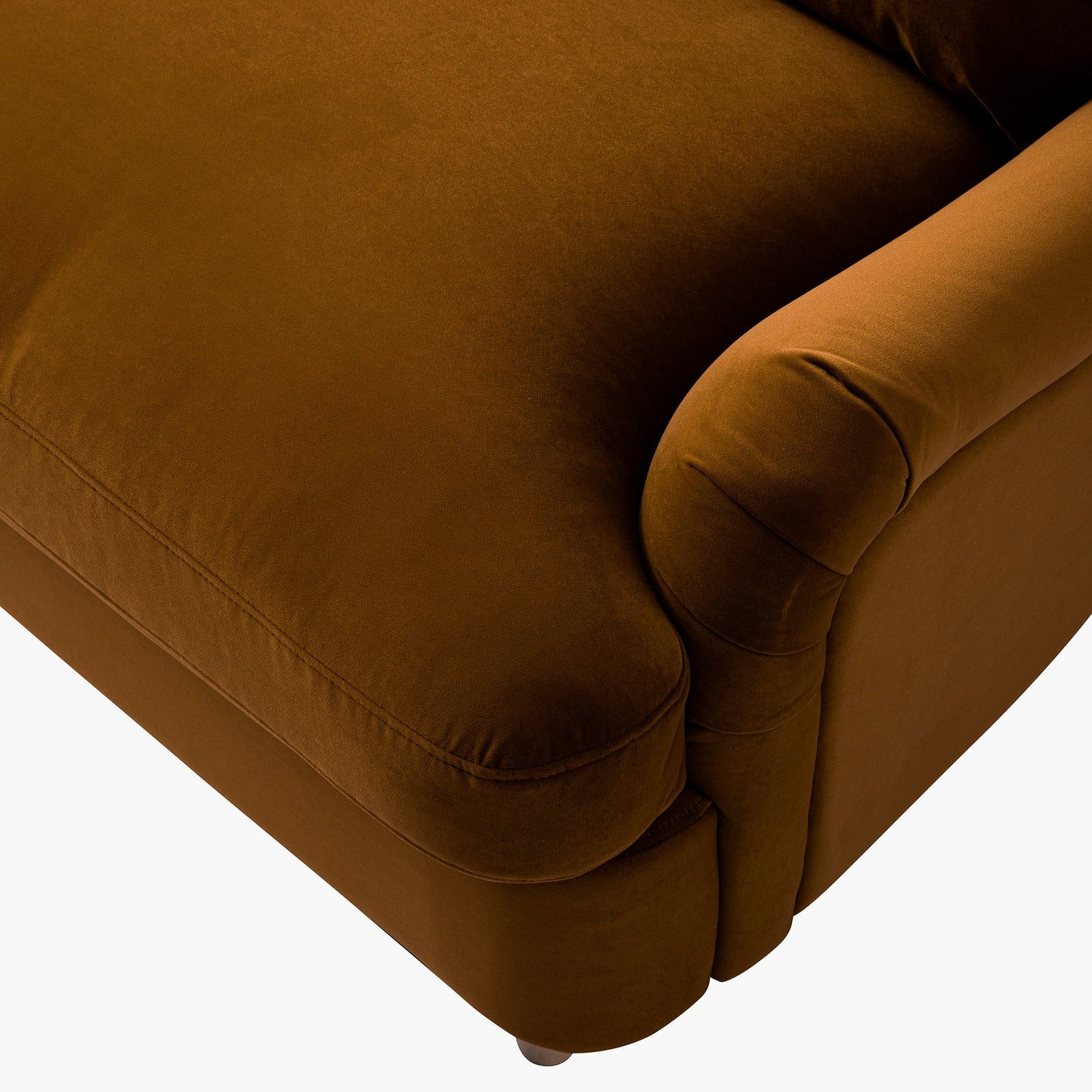 Canapé-lit 3 places en velours cannelle Daphnis