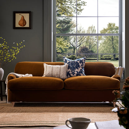 Canapé-lit 3 places en velours cannelle Daphnis