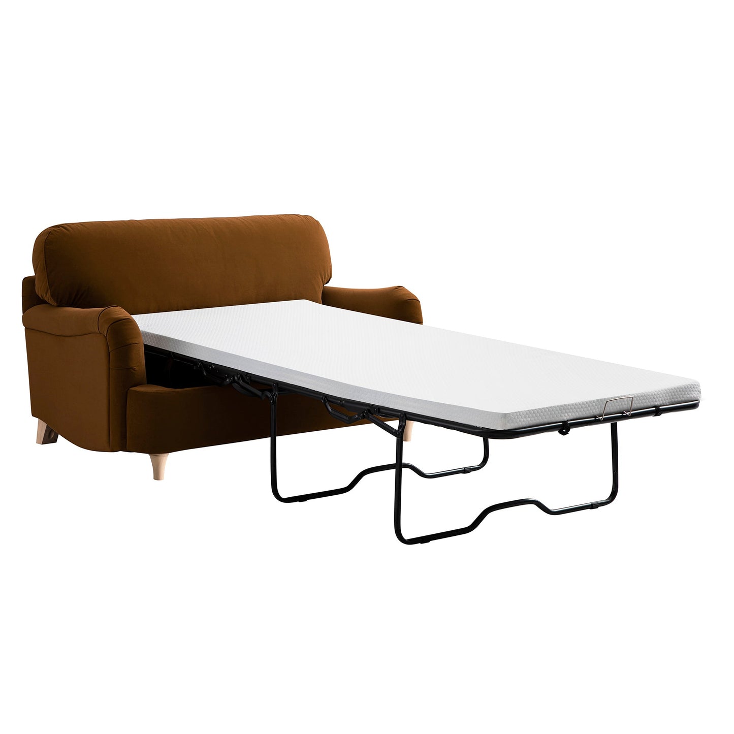 Canapé-lit en velours cannelle Daphnis, causeuse