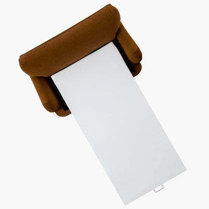 Canapé-lit en velours cannelle Daphnis, causeuse