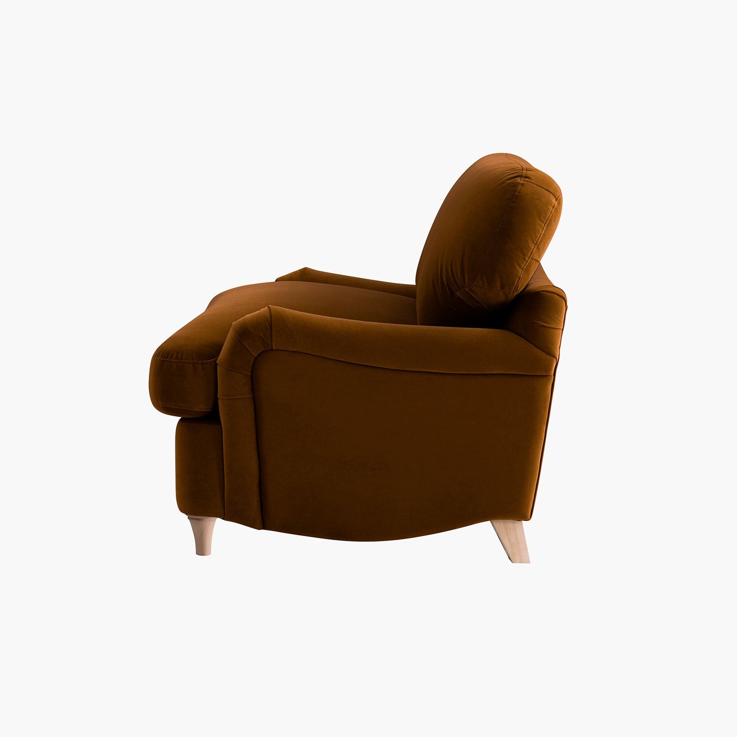 Canapé-lit en velours cannelle Daphnis, causeuse