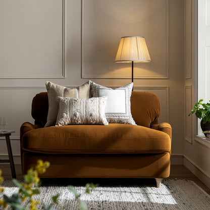 Canapé-lit en velours cannelle Daphnis, causeuse