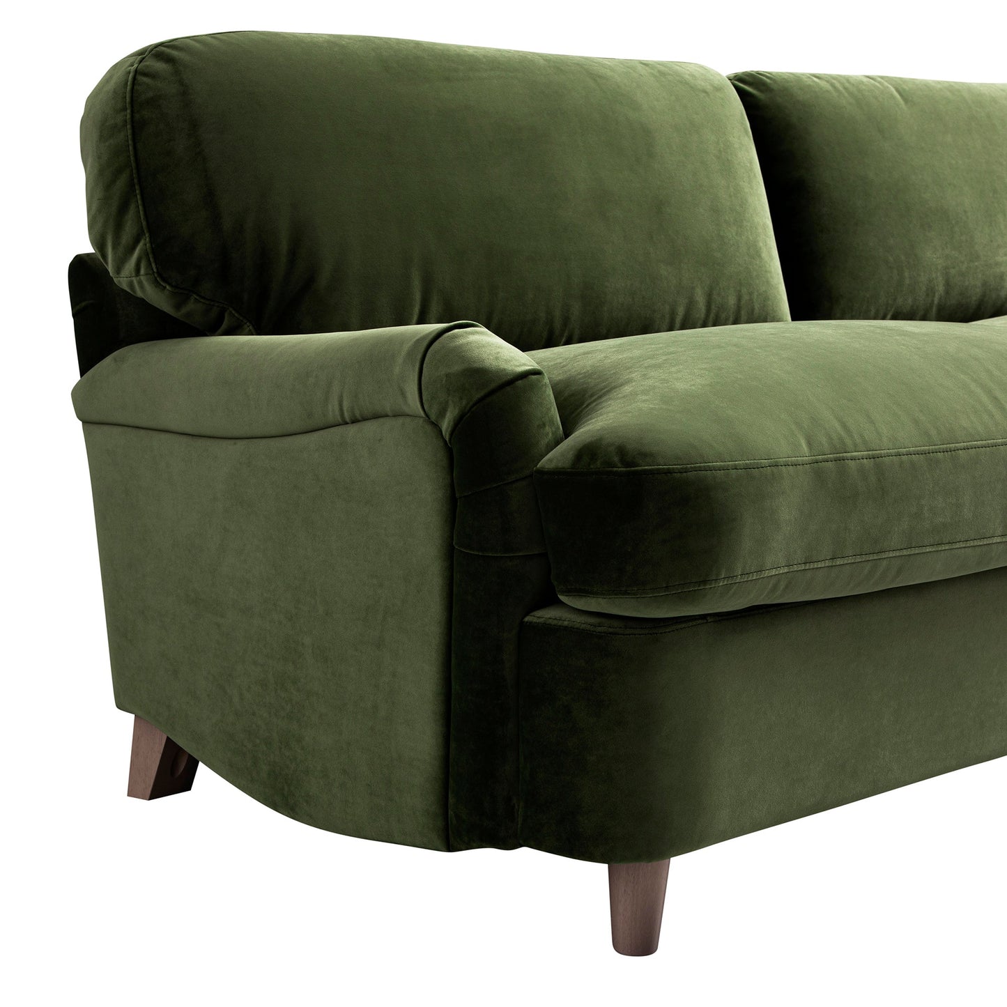 Canapé-lit 3 places en velours vert Daphnis Fern