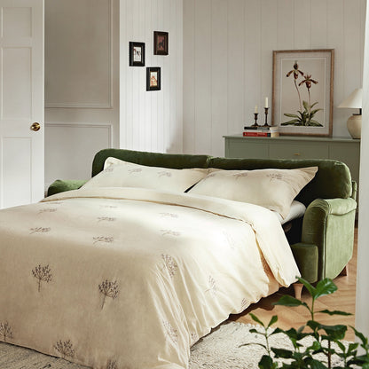 Canapé-lit 3 places en velours vert Daphnis Fern