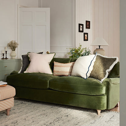 Canapé-lit 3 places en velours vert Daphnis Fern