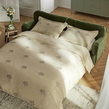 Canapé-lit 3 places en velours vert Daphnis Fern