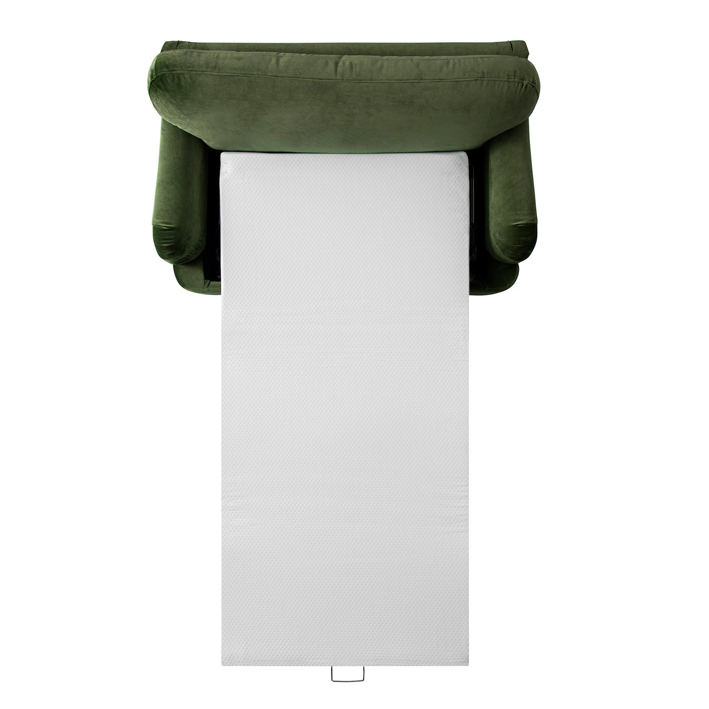 Canapé-lit en velours vert Daphnis Fern, causeuse