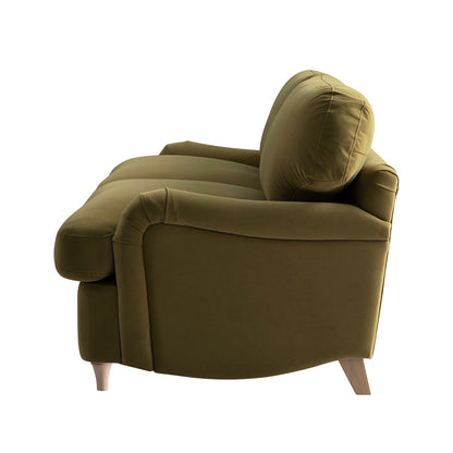 Canapé-lit en velours Daphnis Fudge, grand format 3 places