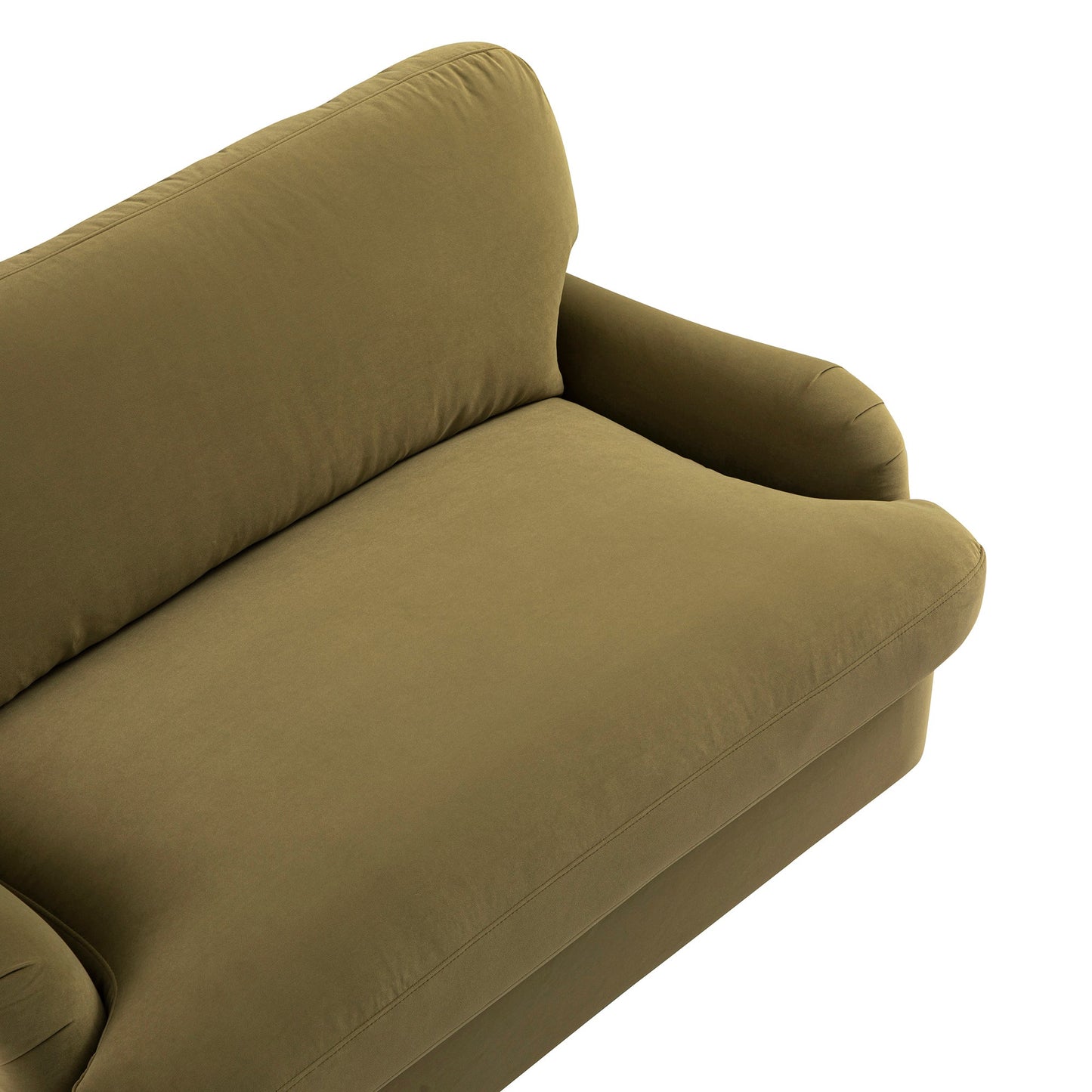 Canapé-lit en velours Daphnis Fudge, causeuse