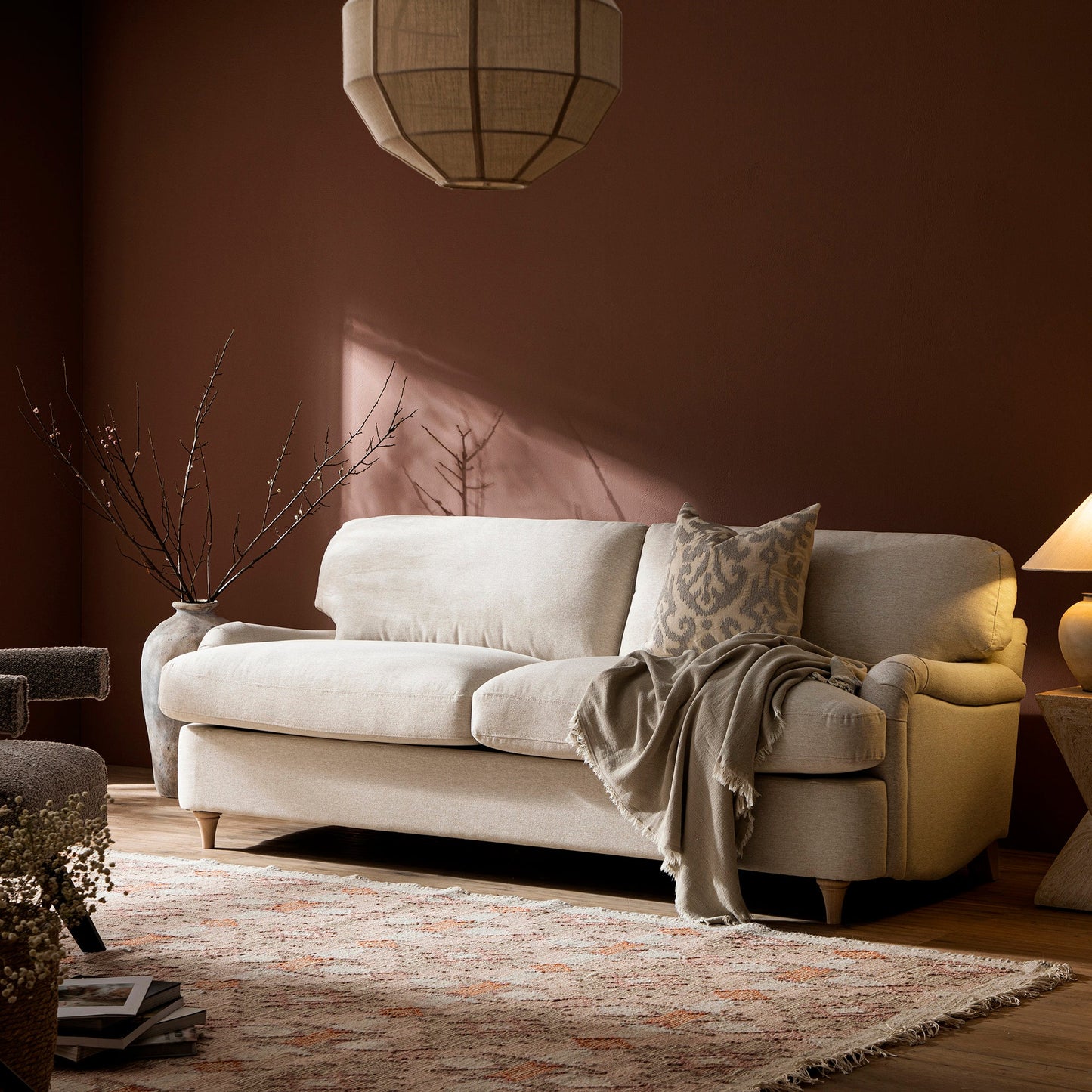 Canapé-lit 3 places en tissu avoine Daphnis