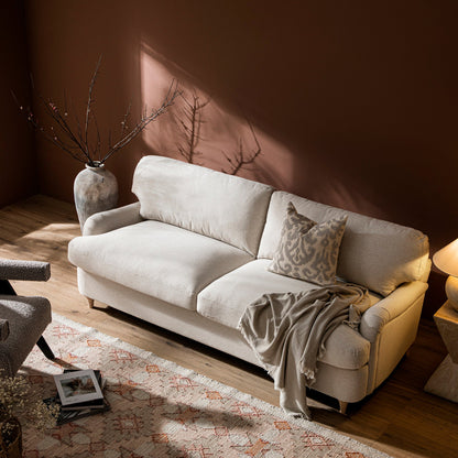 Canapé-lit 3 places en tissu avoine Daphnis