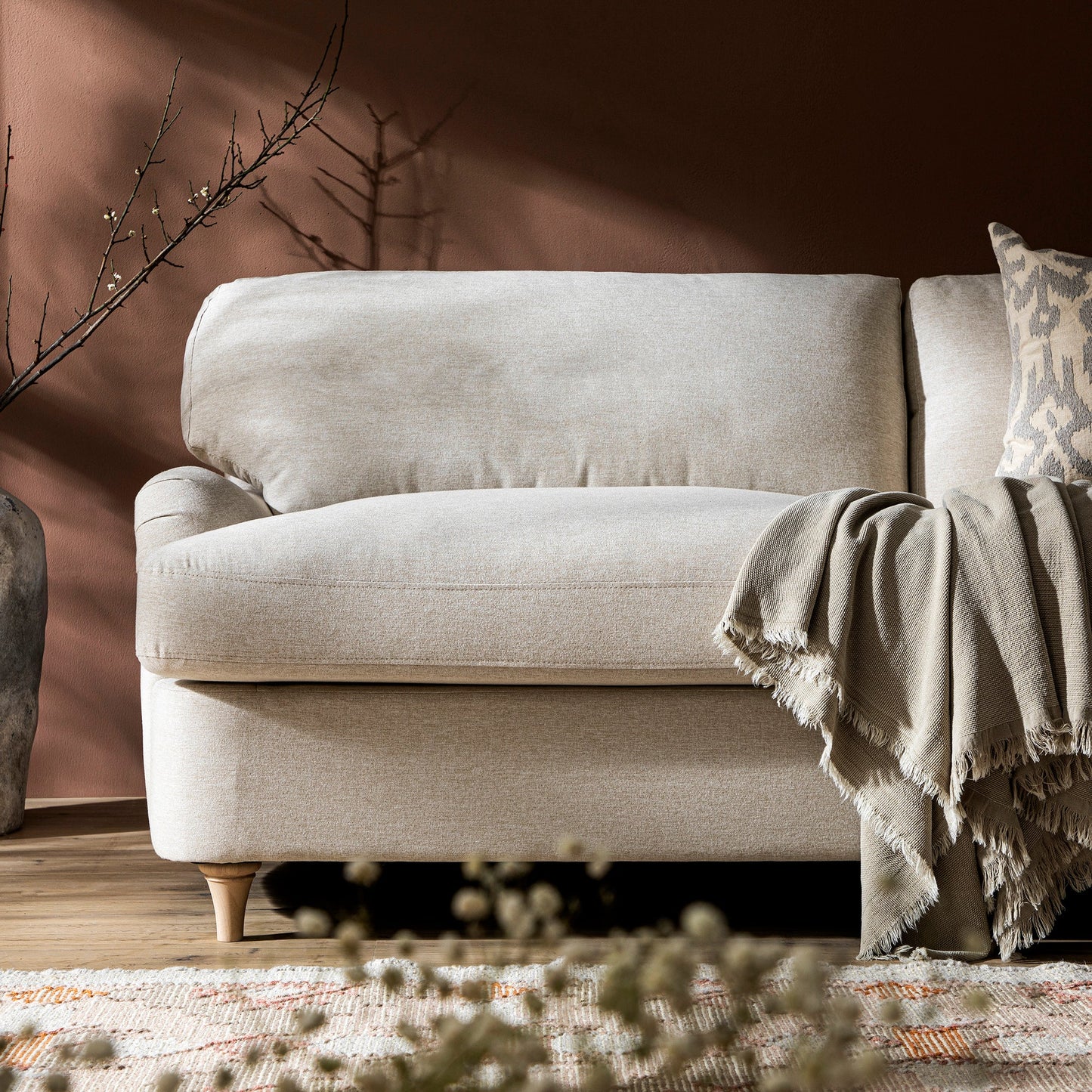 Canapé-lit 3 places en tissu avoine Daphnis