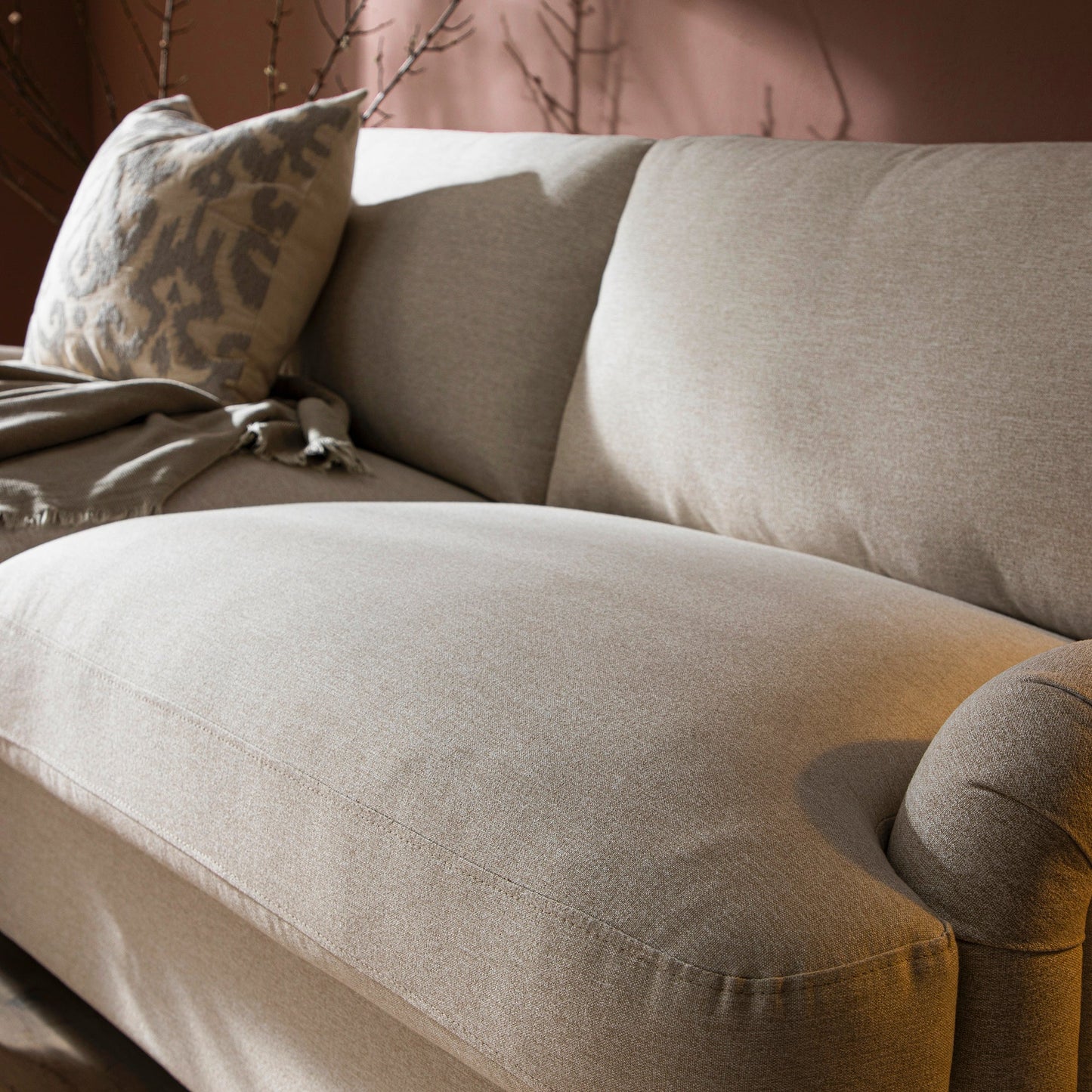 Canapé-lit 3 places en tissu avoine Daphnis