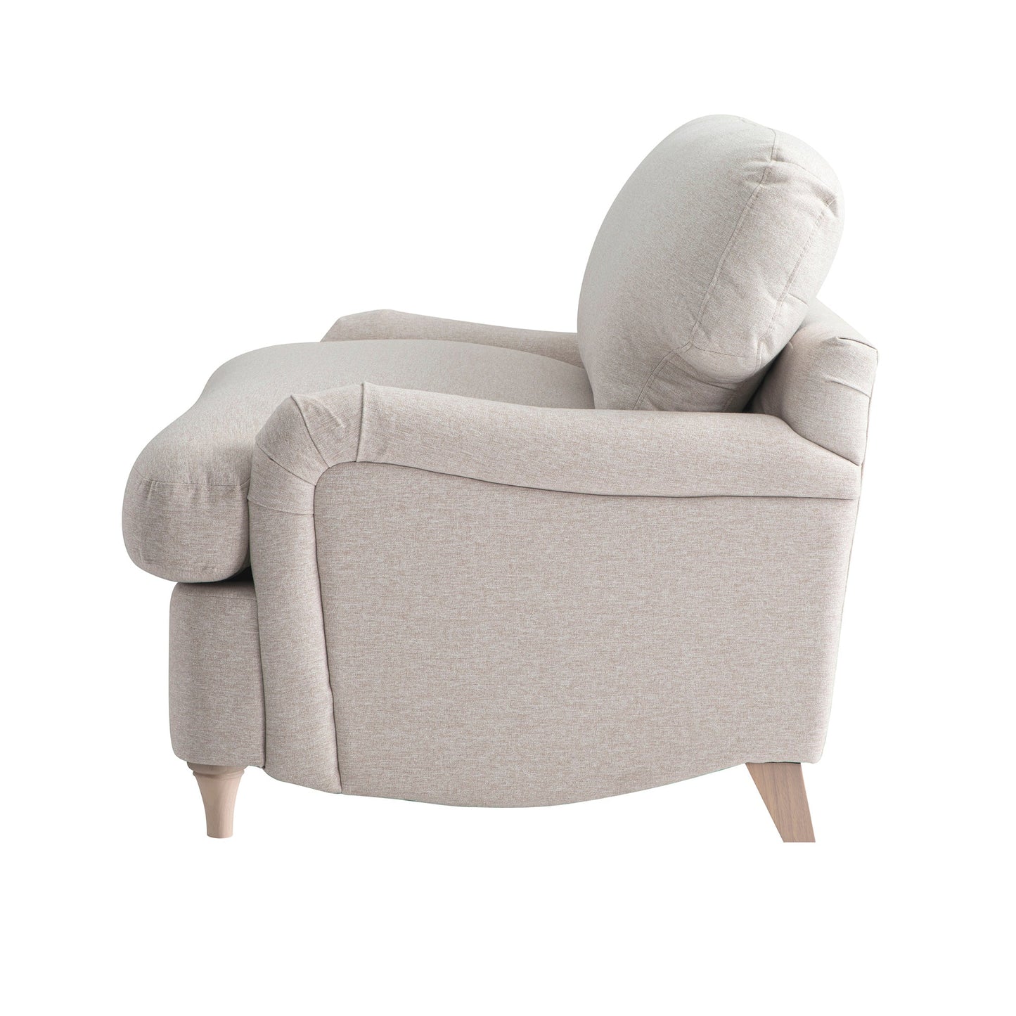 Canapé-lit en tissu Daphnis Oatmeal, causeuse