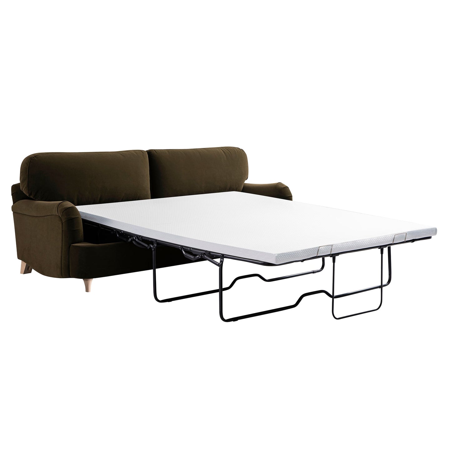 Canapé-lit 3 places en velours aux algues Daphnis