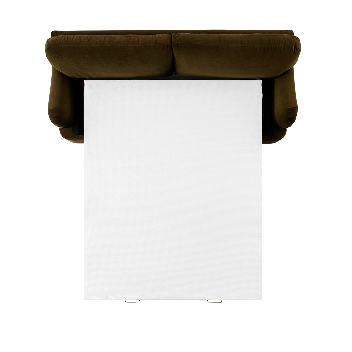 Canapé-lit 3 places en velours aux algues Daphnis