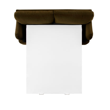 Canapé-lit 3 places en velours aux algues Daphnis